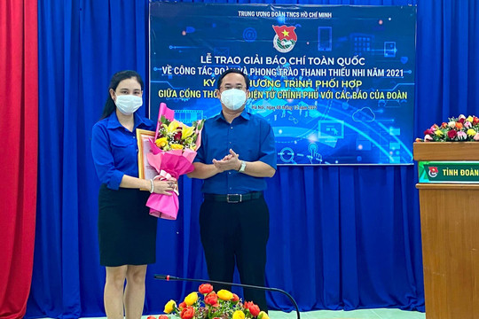 Bình Thuận đạt giải thưởng Giải báo chí toàn quốc về công tác Đoàn và phong trào thanh thiếu nhi