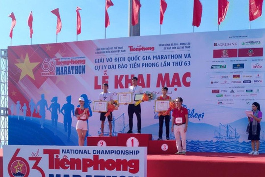 Điền kinh Bình Thuận đạt thứ hạng cao tại Giải vô địch Quốc gia Marathon