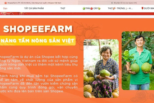 Binh Thuan farm produce on sale on the e-commerce platform