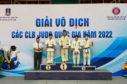 Đội Judo giành được 5 huy chương ﻿﻿tại giải vô địch các Câu lạc bộ Judo quốc gia năm 2022