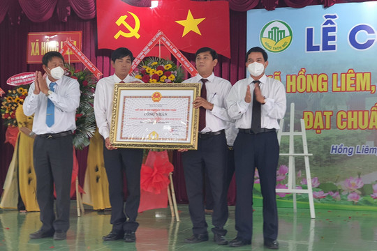 Xã Hồng Liêm công bố đạt chuẩn xã nông thôn mới