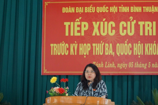 Đại biểu Quốc hội tiếp xúc cử tri huyện Tánh Linh