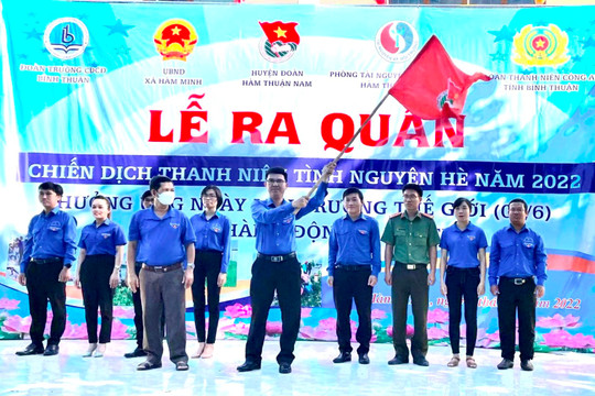 Hàm Thuận Nam: Nhiều hoạt động ý nghĩa trong Lễ ra quân Chiến dịch Thanh niên tình nguyện hè 2022