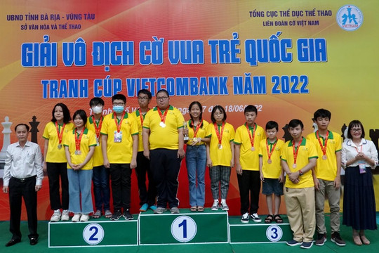 Bình Thuận đoạt 3 HCB và 1 HCĐ tại giải vô địch Cờ vua trẻ quốc gia