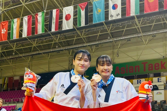 2 VĐV Bình Thuận giành huy chương đồng tại giải Vô địch Taekwondo châu Á