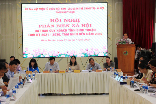 Phản biện xã hội Dự thảo “Quy hoạch tỉnh Bình Thuận thời kỳ 2021-2030, tầm nhìn đến năm 2050”