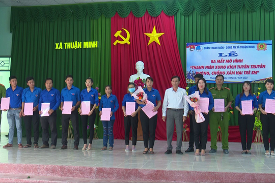 Xã Thuận Minh: Lễ ra mắt mô hình “Thanh niên xung kích tuyên truyền phòng, chống xâm hại trẻ em”