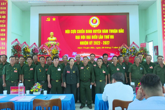 Hội Cựu chiến binh huyện Hàm Thuận Bắc:
Tổ chức thành công Đại hội đại biểu lần thứ VII