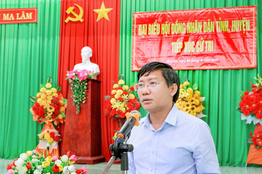Chủ tịch UBND tỉnh tiếp xúc cử tri thị trấn Ma Lâm