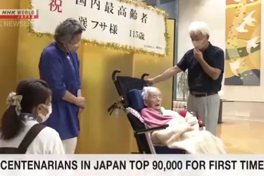 Nhật Bản: Người 100 tuổi trở lên vượt qua con số 90.000 người