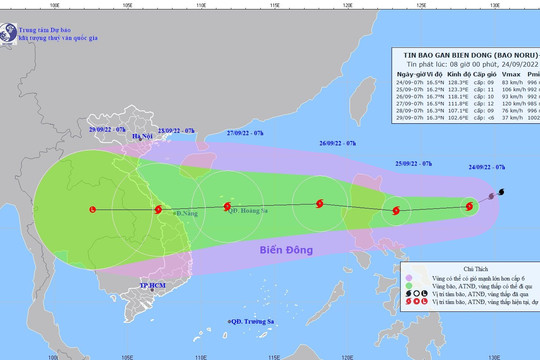 Bão Noru vào biển Đông: ﻿﻿Bình Thuận quản lý chặt chẽ các phương tiện ra khơi