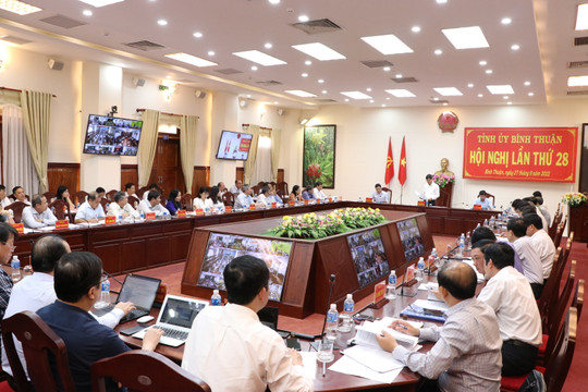 Hội nghị BCH Đảng bộ tỉnh lần thứ 28: 
Lấy ý kiến thông qua Quy hoạch tỉnh Bình Thuận thời kỳ 2021 – 2030, tầm nhìn đến 2050
