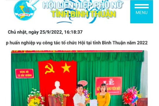 Ra mắt Trang thông tin điện tử Hội Phụ nữ tỉnh