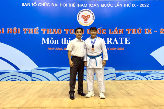 Đại hội Thể thao Toàn quốc lần thứ IX – 2022: 
Karate Bình Thuận đạt 1 huy chương đồng