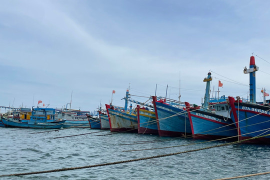 Phú Quý:﻿ Thuyền chìm do va vào đá ngầm, 4 ngư dân được cứu sống