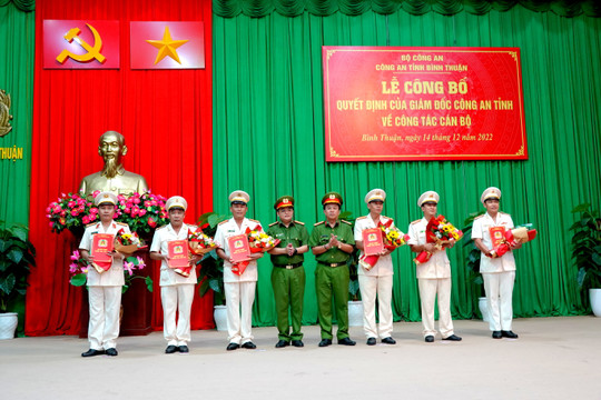 Công an tỉnh Bình Thuận: Công bố quyết định về công tác cán bộ