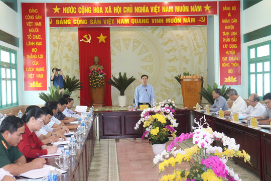 Bí thư Tỉnh ủy Dương Văn An làm việc với Ban Thường vụ Huyện ủy Tánh Linh