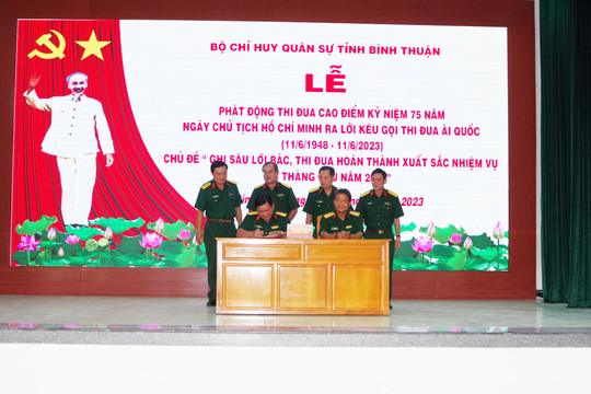 Bộ CHQS Bình Thuận phát động đợt thi đua cao điểm