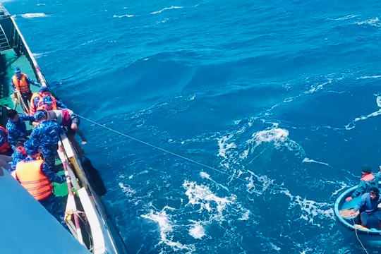 Một thuyền viên ở La Gi bị rơi xuống biển mất tích