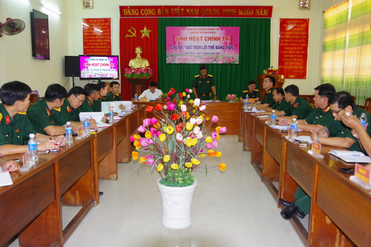 Chi bộ Tuyên Huấn, Đảng bộ Quân sự tỉnh: Sinh hoạt chính trị “Giữ trọn lời thề đảng viên”