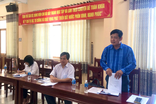 Chi bộ Phòng Tài chính – Kế hoạch và  Văn phòng Đăng ký đất đai huyện Bắc Bình:
 Sinh hoạt “Giữ trọn lời thề đảng viên”