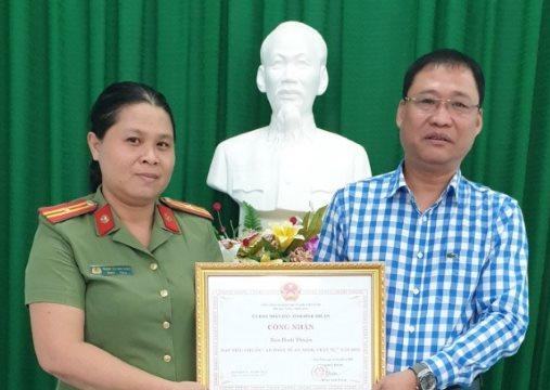 Báo Bình Thuận được công nhận đạt tiêu chuẩn “An toàn về an ninh, trật tự” năm 2022