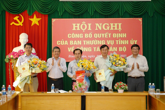 Luân chuyển, chỉ định đồng chí Nguyễn Tấn Lê làm Bí thư Huyện ủy Hàm Tân