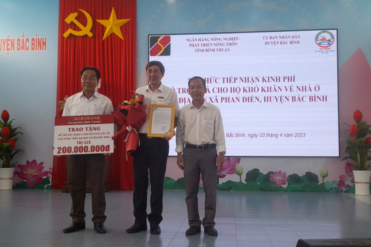 Agribank chi nhánh Bình Thuận: Hỗ trợ 200 triệu đồng cho hộ nghèo Bắc Bình