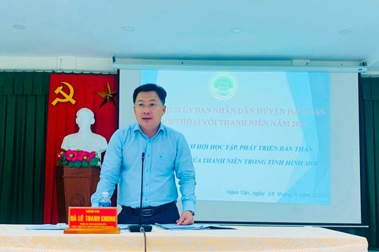 Hàm Tân: Chủ tịch UBND huyện đối thoại với thanh niên 