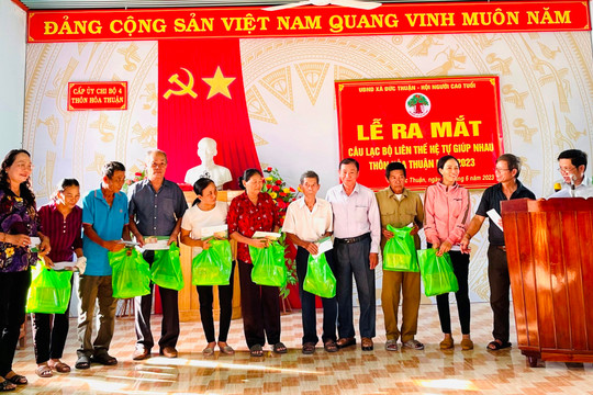 Tánh Linh: Ra mắt CLB Liên thế hệ tự giúp nhau thôn Hòa Thuận