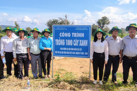 Hàm Thuận Nam tổ chức Lễ ra quân trồng cây xanh