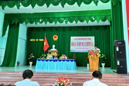  HĐND huyện Tuy Phong tổ chức kỳ họp chuyên đề 