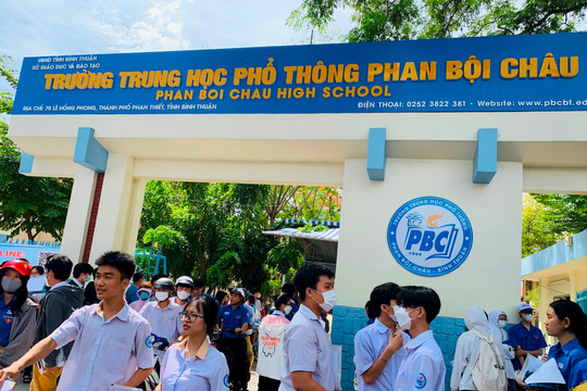 Binh Thuan: Beyond 12,900 candidates enter the national high-school graduation exam for the academic year 2022-2023