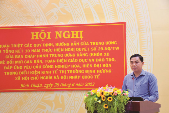 10 năm thực hiện Nghị quyết số 29-NQ/TW: Bình Thuận đạt nhiều kết quả quan trọng