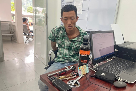 Bắt đối tượng trộm xe máy chạy trốn từ Ninh Thuận vào Bình Thuận