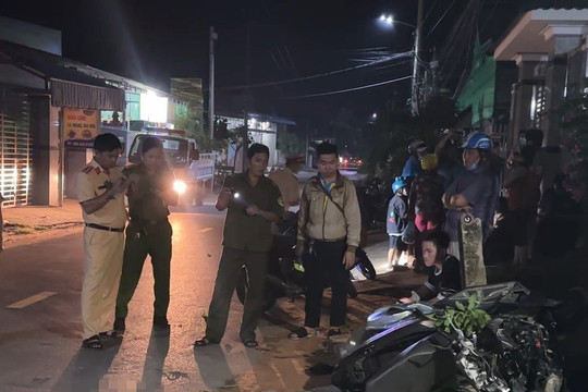 Hàm Thuận Bắc: Xe máy mất lái lao lên lề, 1 người tử vong