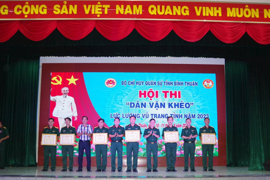 Bộ CHQS Bình Thuận: Hội thi “Dân vận khéo” năm 2023