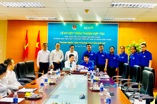 Ký kết thỏa thuận hợp tác giữa Tỉnh đoàn và Ngân hàng TMCP Đầu tư và Phát triển Việt Nam