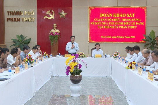 Thành phố Phan Thiết thực hiện nghiêm túc Điều lệ Đảng