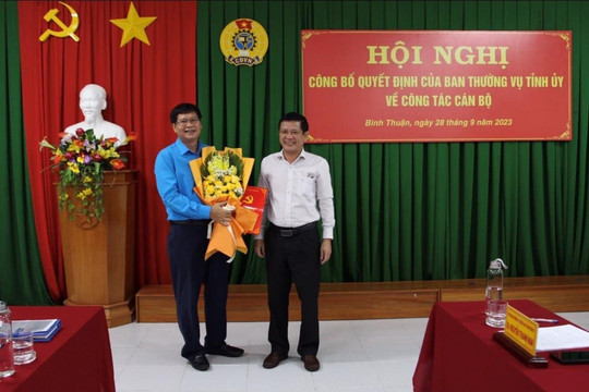 Ông Đỗ Hữu Quy nhận chức Chủ tịch Liên đoàn Lao động tỉnh