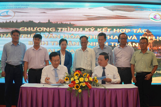 Binh Thuan-Ninh Thuan inked a cooperation agreement on culture, sports, and tourism development