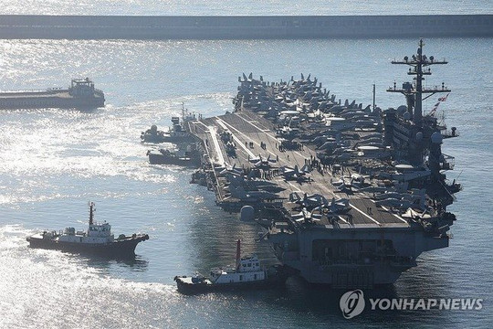 Tàu sân bay Mỹ cập cảng Hàn Quốc khi Triều Tiên chuẩn bị phóng vệ tinh do thám