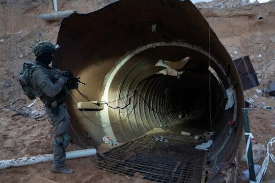 Đường hầm lớn nhất Dải Gaza của Hamas vừa được quân đội Israel phát hiện