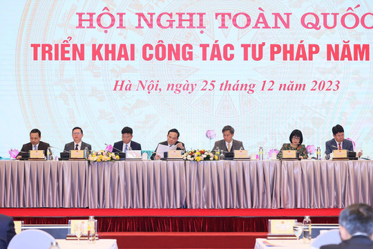 Phó Thủ tướng Trần Lưu Quang chủ trì họp đánh giá công tác Tư pháp giữa nhiệm kỳ và năm 2023