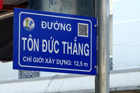 Phan Thiết gắn mã QR Code trên biển tên đường của thành phố

