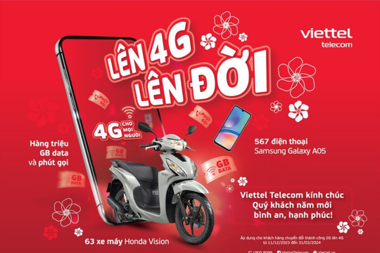 Viettel Bình Thuận khuyến mãi chương trình “Lên 4G - Lên đời”