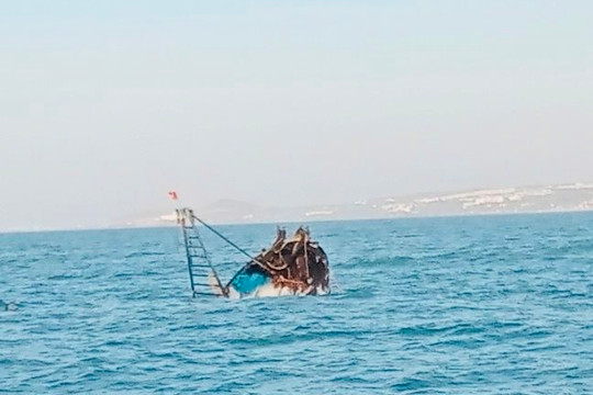 Một tàu cá với 9 thuyền viên bị đâm chìm, 1 người đang mất tích