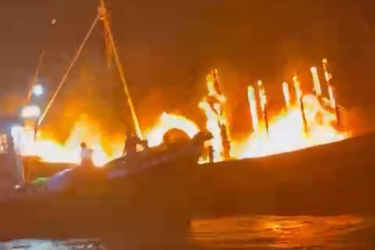 Vụ tàu cá bị cháy tại Mũi Né:﻿ Chủ động ứng phó sự cố tràn dầu, hạn chế thiệt hại