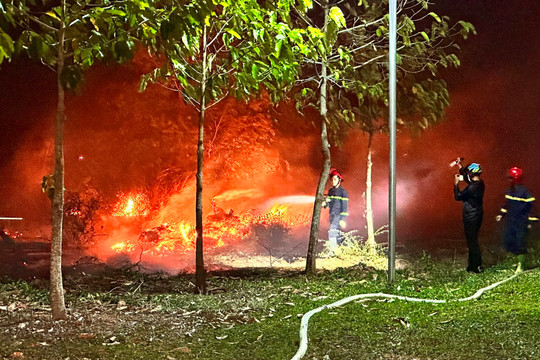 Khống chế đám cháy trong khuôn viên Trung tâm Bảo trợ xã hội tỉnh