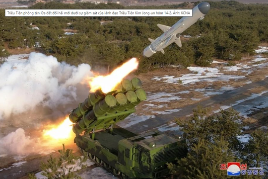 Lãnh đạo Triều Tiên giám sát vụ phóng tên lửa đất đối hải mới